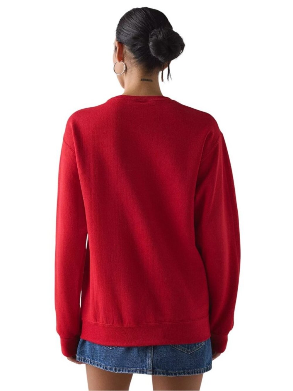 Disney Mickey Mouse Classic Pullover Sweatshirt Sweater Red Disneyland - SMALL - Picture 4 of 6